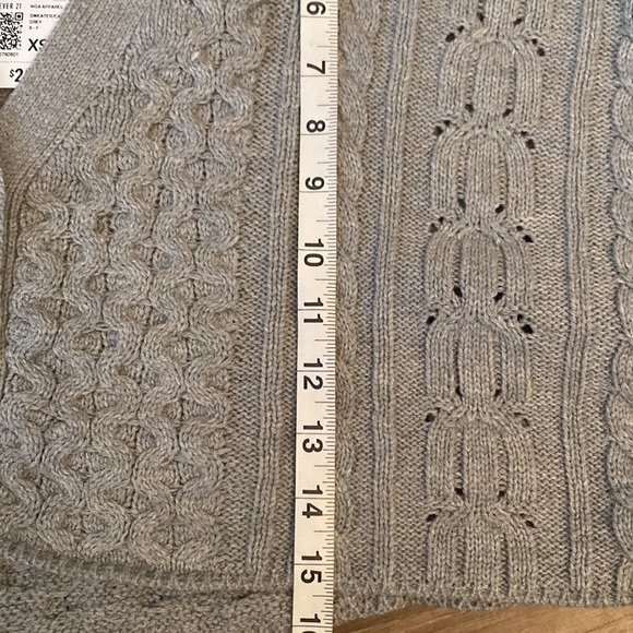 Oversized Cropped Sweater Forever 21 gray - Picture 6 of 9